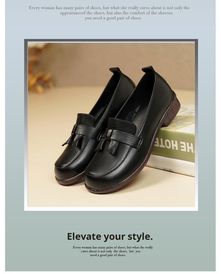 Loafers Dames Lente Herfst Nieuwe Britse Stijl Kleine Echte Lederen Zachte Zool Instappers Enkel Schoenen Voor Middelbare Leeftijd En_voghion.com