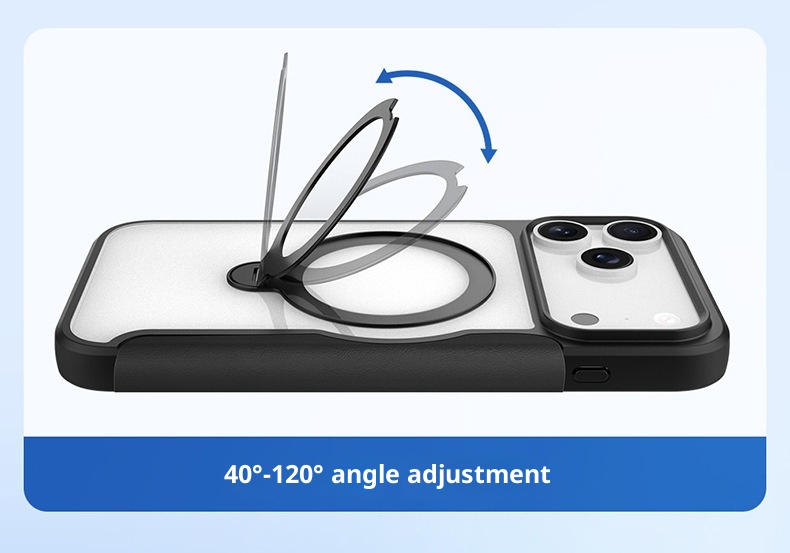 TechGlobe Kompatible iPhone 17 Flip-Case mit magnetischem Ständer, Dual-SIM-Slot, Business-Lederhülle, Fabrik-Großhandel_voghion.com