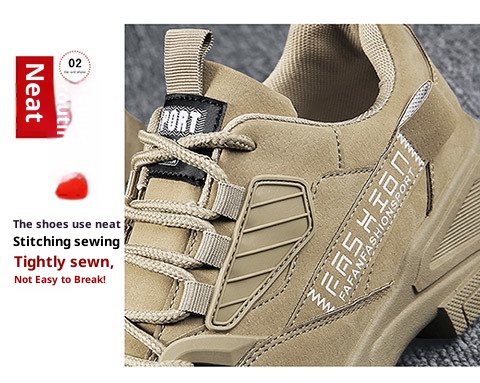 ShoeGlobe Herren Martin Boots Sommer Neu Dicke Sohle Höhenvergrößerung Wasserdicht Rutschfest Freizeit Sport Wandern Arbeit Sicherheit Trendy_voghion.com