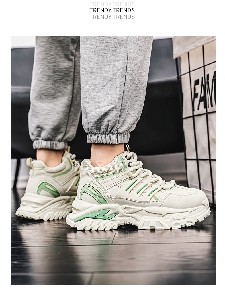 ShoeGlobe Autumn Waterproof Non-Slip Safety Shoes Men's High-Top Outdoor Hiking Sports Casual Thick-Soled Height-Increasing Martin_voghion.com