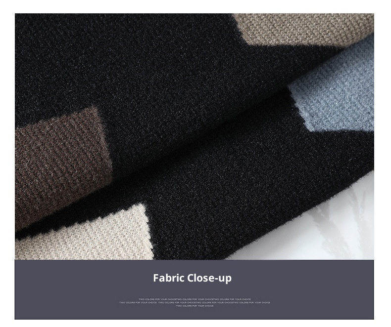 1 Anyang Maglione caldo e spesso con colletto a camicia da uomo in due pezzi autunno inverno 2024 all'ingrosso_voghion.com