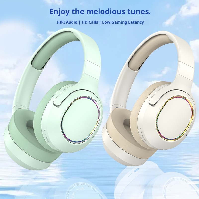 Cuffie pieghevoli luminose transfrontaliere 3c Bluetooth wireless nuove cuffie con bassi potenti articolo di tendenza per il commercio estero_voghion.com