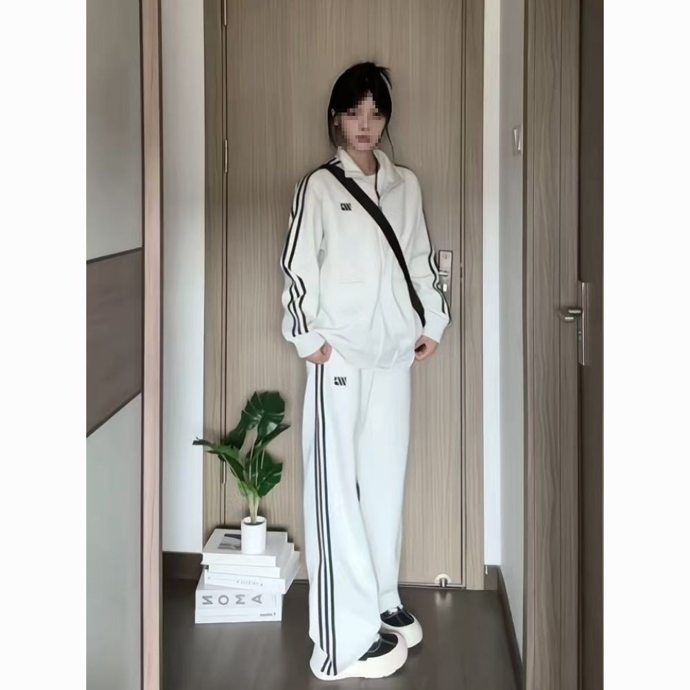 001 Style Petite Girls, Stijlvolle Sweatshirt, Casual Sportset Dames, Losse Pasvorm Voor Lente Herfst, Veelzijdig En Jeugdig_voghion.com