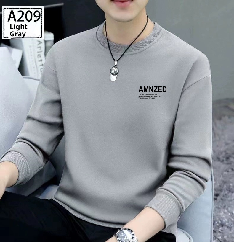 boy Brand Premium Sweatshirt Men's Long Sleeve T-Shirt Autumn Winter Casual Crew Neck Top Fleece Lined Thickened Base Shirt_voghion.com