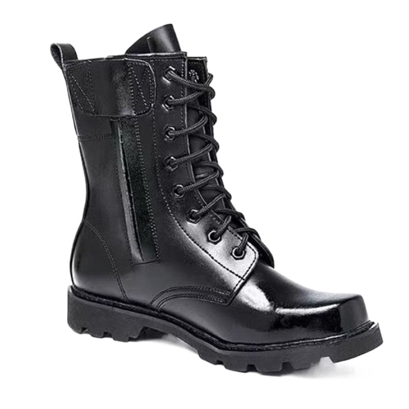 ShoeGlobe Scarpe da trekking alte da combattimento e sicurezza per esterni Stivali da lavoro in pelle Antiscivolo Arrampicata Resistente all'usura Impermeabile Trekking_voghion.com