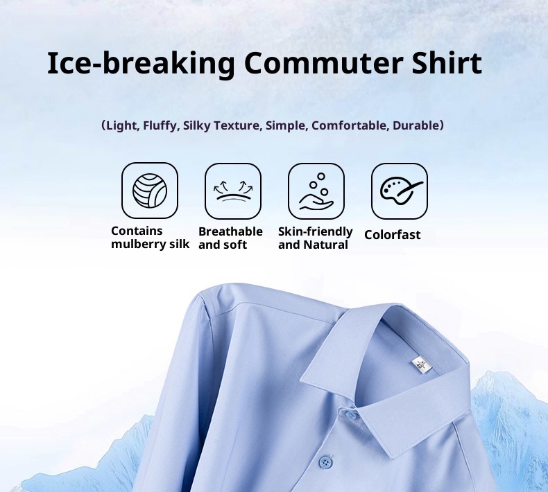 ForMen Men's Short Sleeve With Mulberry Silk, Wrinkle-Free, Professional Workwear, Summer Thin Business Shirt_voghion.com