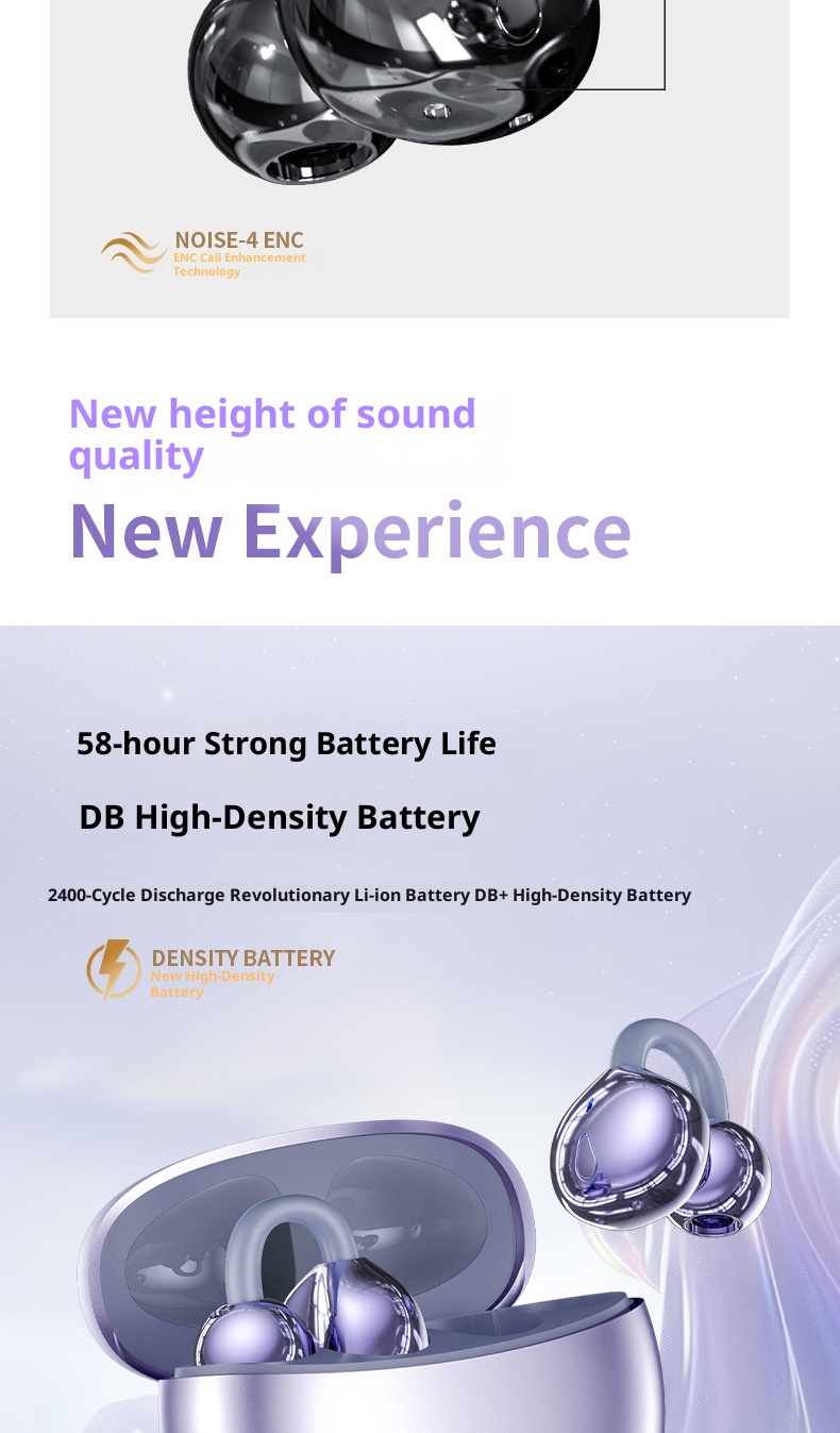 3c Cross-frontal New Cross Conduction Bone Conduction Bluetooth Clip Ear AI Intelligent Translation Wireless Long Battery Life Sports Noise_voghion.com