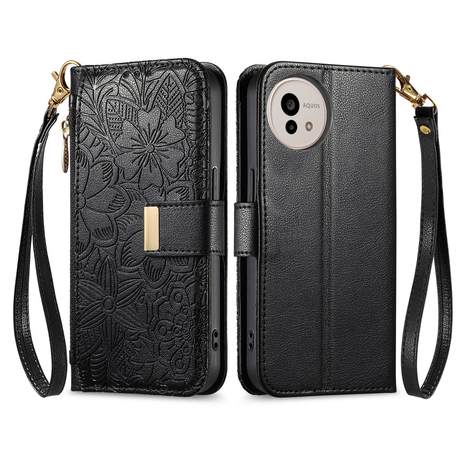 Custodia protettiva in pelle per telefono cellulare giapponese Sharp 4, Sense 9, tracolla lunga, portafoglio, compatibile con TechGlobe_voghion.com