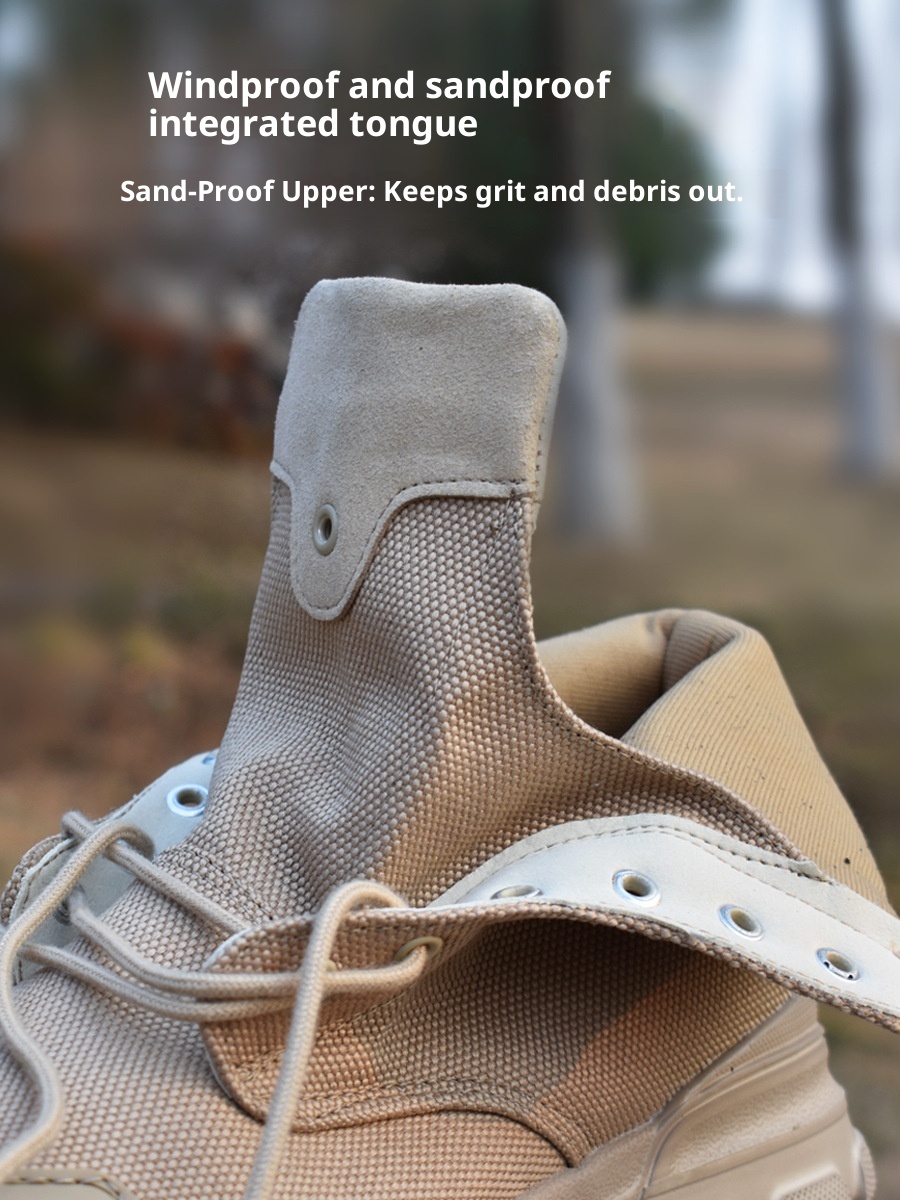 ShoeGlobe Outdoor Ultra-Light Waterproof Puncture-Resistant Training Boots For Men, Non-Slip, Windproof, Sandproof Desert Boots,_voghion.com