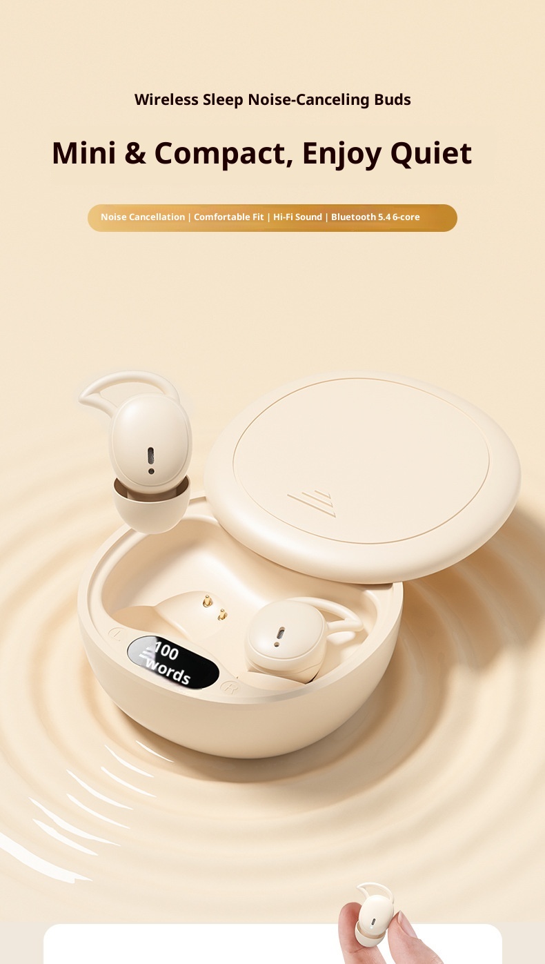 3c M73 Cross-Border Hot-Selling Wireless Bluetooth In-Ear Mini Digital Display Long Battery Life Sleep Noise Cancelling_voghion.com
