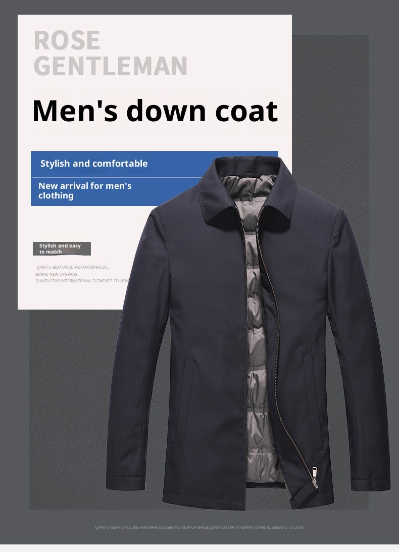 Doudoune chaude et épaisse en duvet de canard pour garçon, col rabattu_voghion.com