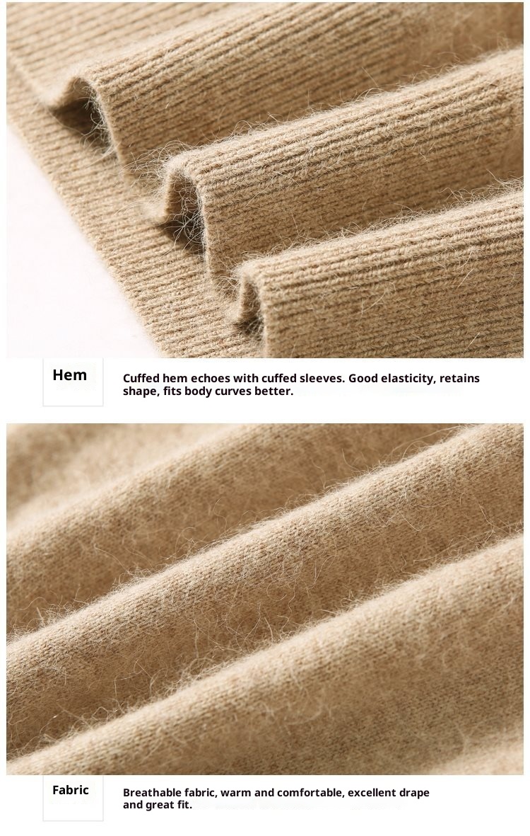 1 autentico maglione in pura lana ispessita per uomo, maglione a collo alto, strato di base per la mezza età, maglione da papà_voghion.com