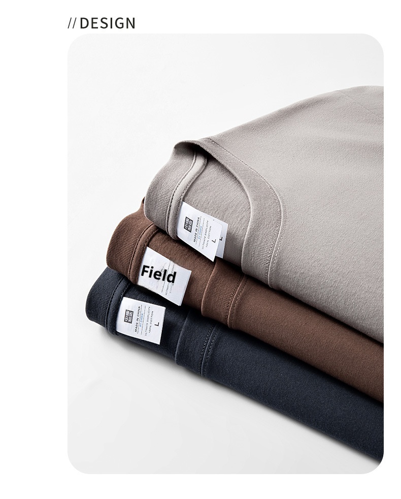 Maglietta bianca da uomo a maniche corte in puro cotone Xinjiang 230g, selezione Boy Premium, 2025_voghion.com