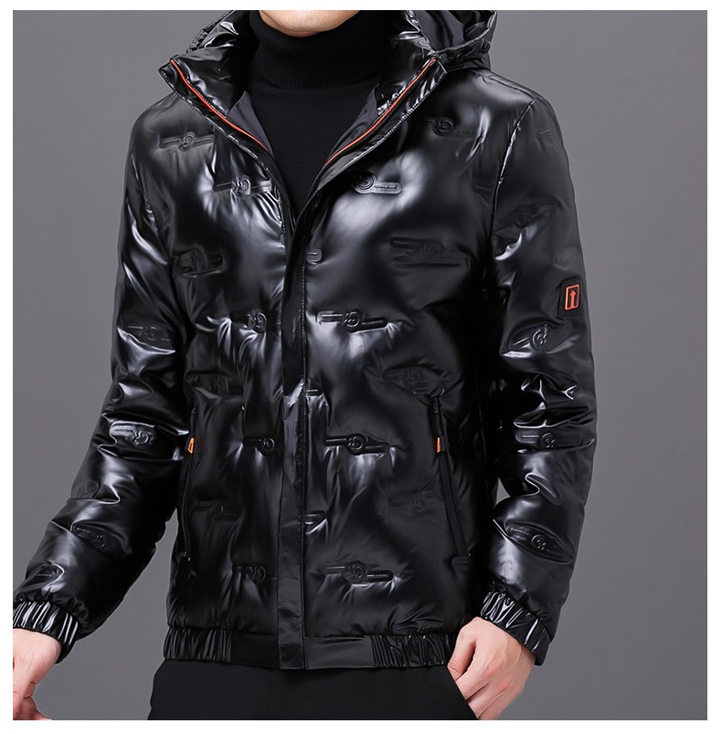 Giacca da uomo invernale con cappuccio, impermeabile, antivento, calda e spessa, in piuma d'anatra bianca, stile autunnale_voghion.com