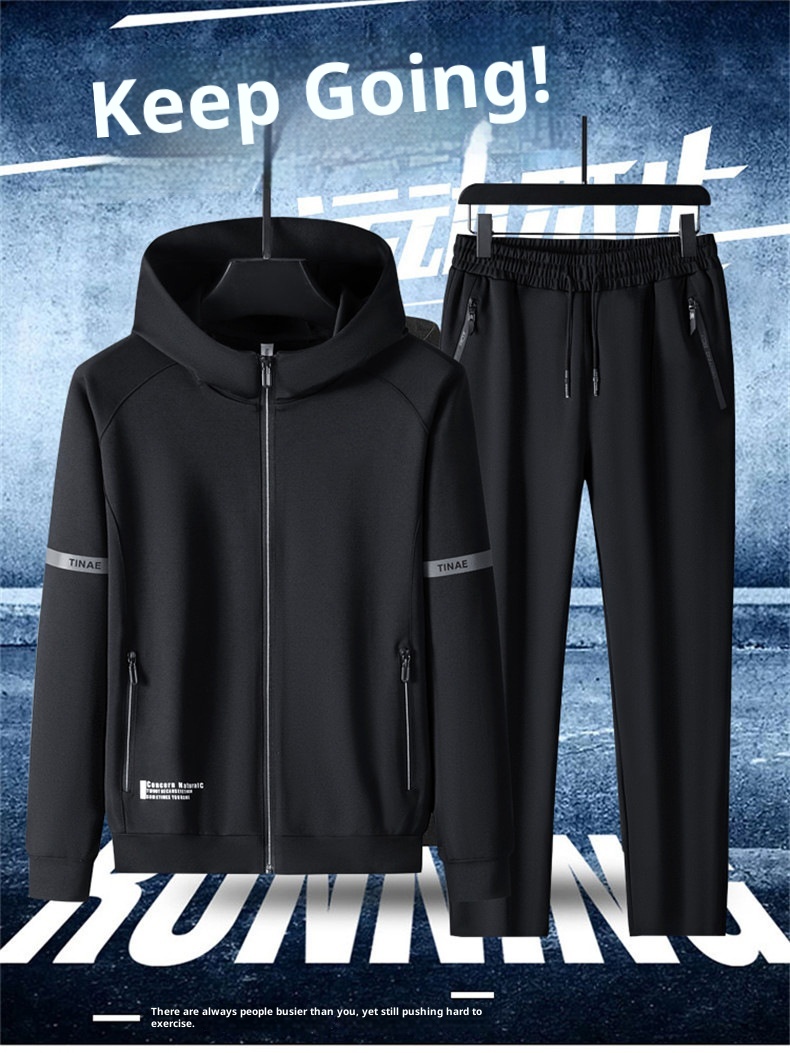 001 Cardigan con cappuccio spesso foderato in pile, di alta qualità, per uomo, autunno inverno, nuovo, casual, sportivo, taglie forti_voghion.com