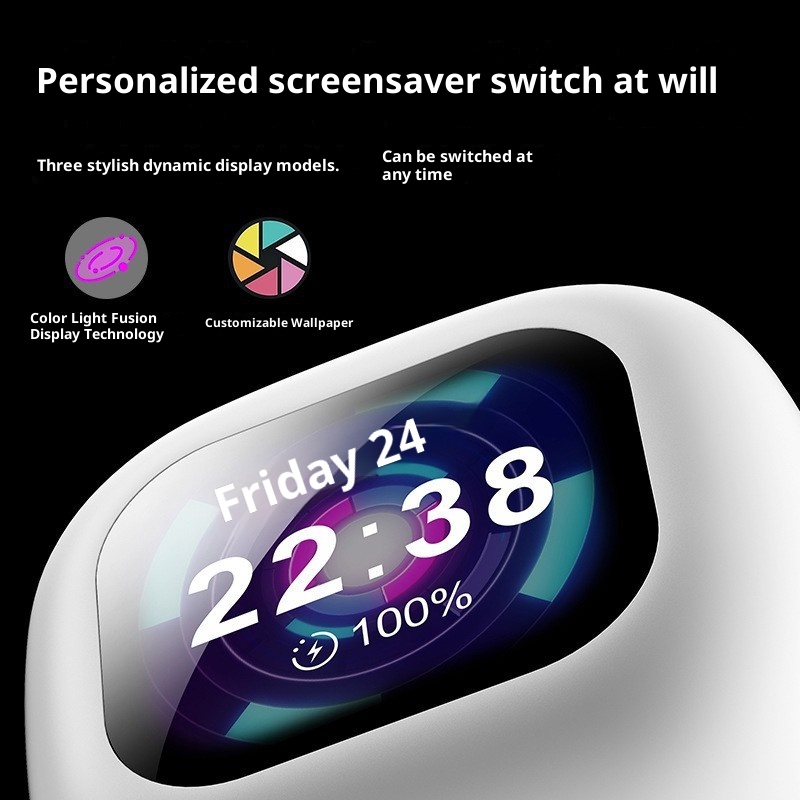 3c Q18 Bluetooth oordopjes over-ear met ANC ruisonderdrukking AI slimme vertaling stereo kleurenscherm draadloos_voghion.com