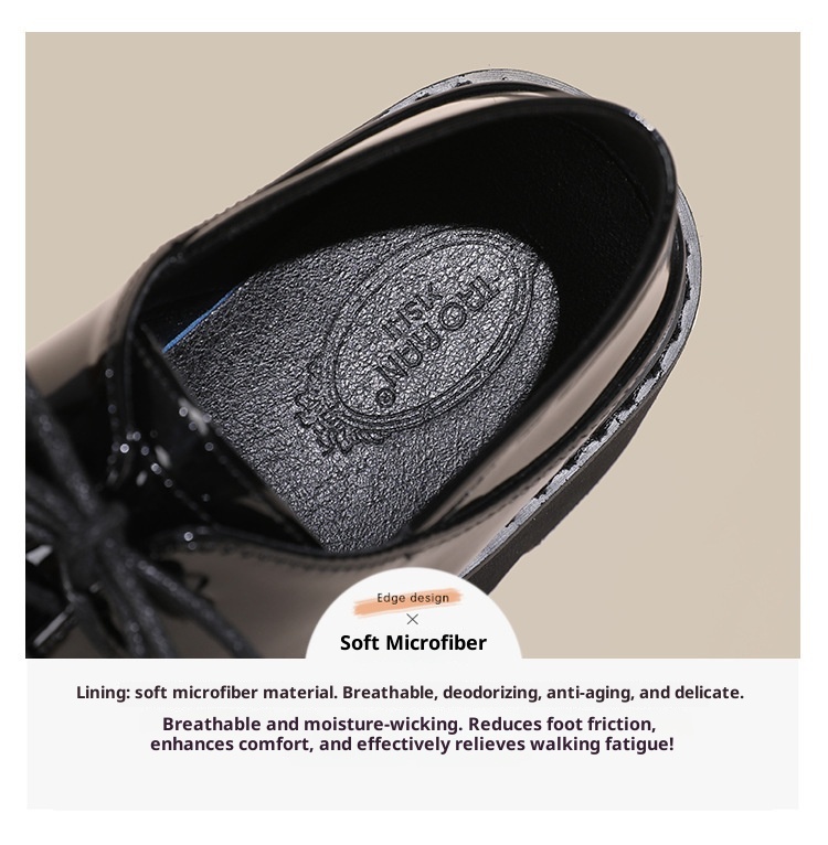 Scarpe da donna in pelle piccole taglie forti 41-43, mocassini con suola spessa, primavera autunno 2024, neri, con tacco alto e spesso, alla moda_voghion.com