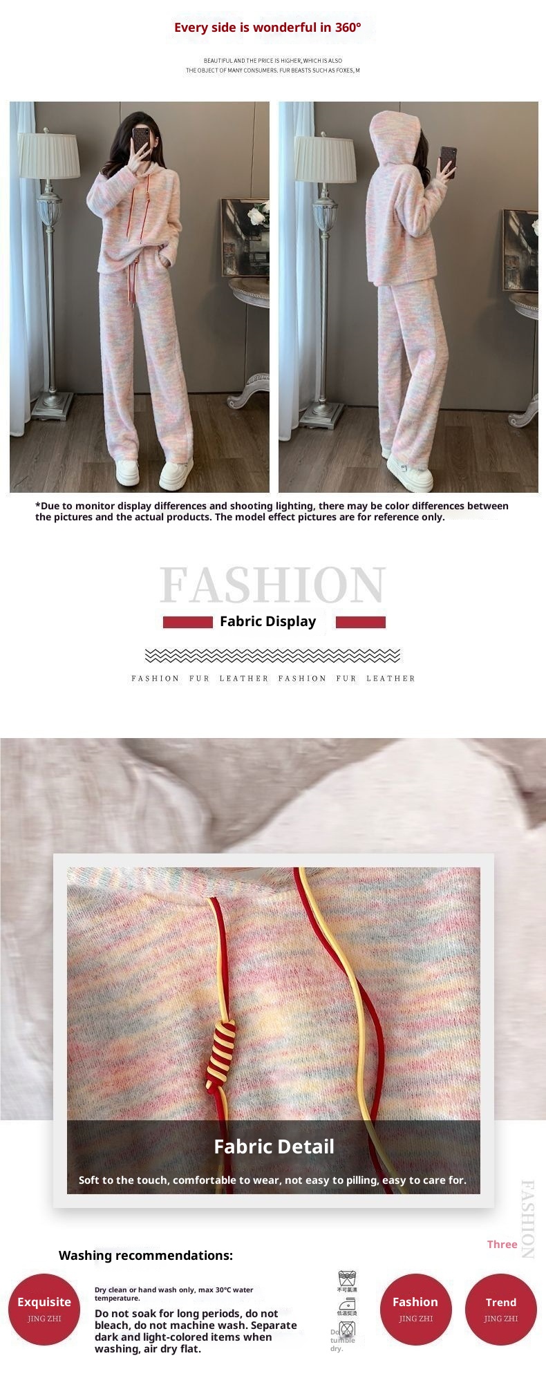 001 Lazy Style Casual Sports Suit For Women, New Autumn Loose Hoodie Sweatshirt And High-Waisted Wide-Leg Pants Two-Piece_voghion.com