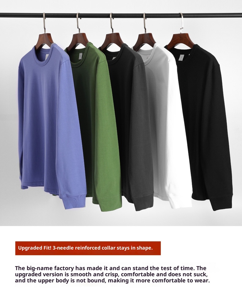 Sweat-shirt unisexe en pur coton 280g pour homme, imprimé trois livres, col rond, manches longues._voghion.com