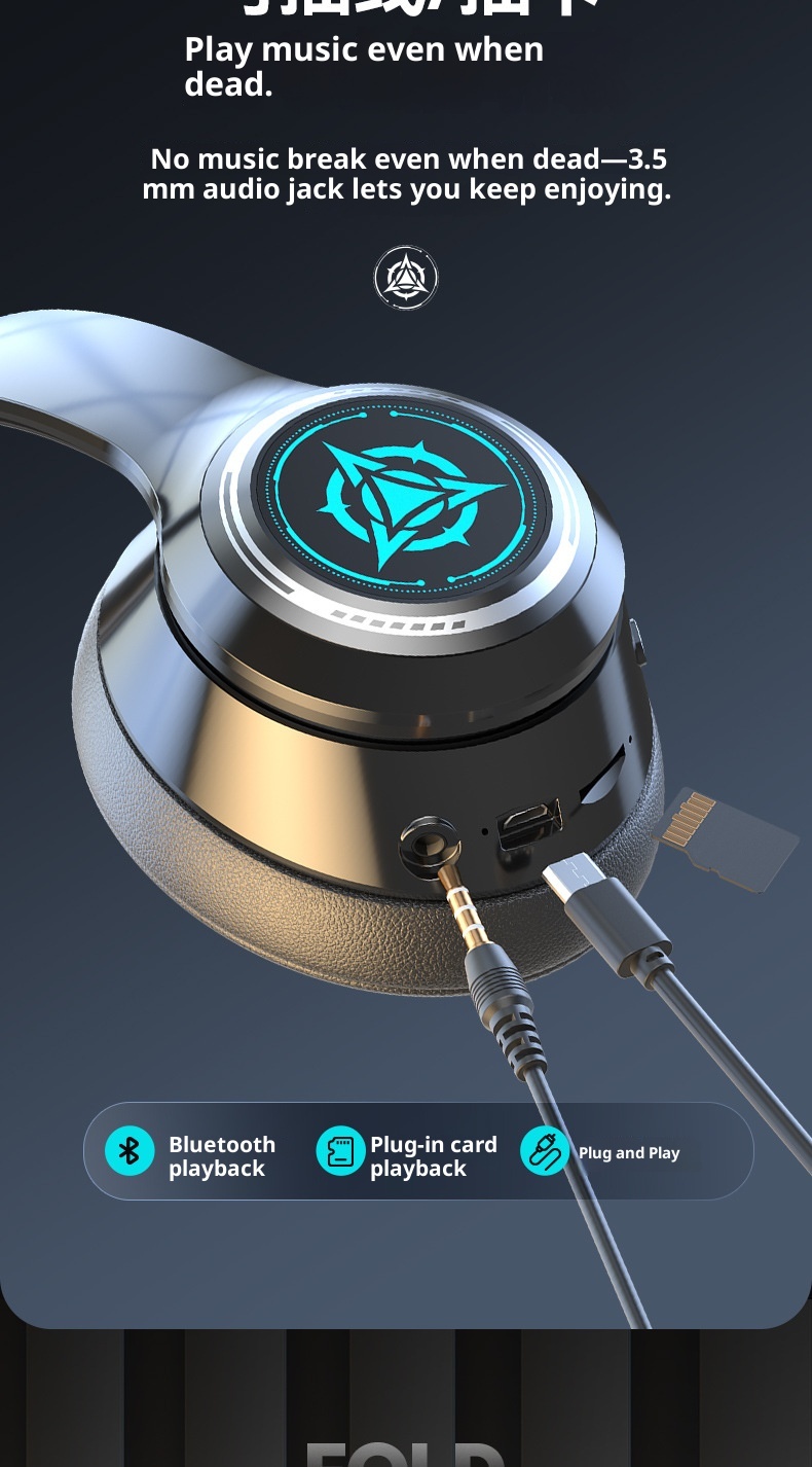 3c E-commerce Hot-Selling Wireless Bluetooth Headphones Over-Ear Sports Gaming Deep Bass Headset Private Model_voghion.com