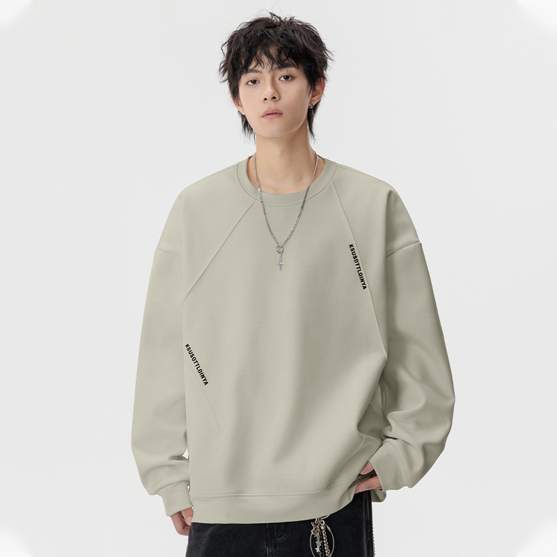 boy ACU Men's Clothing|Heavyweight American Style Crew Neck Autumn Winter Sweatshirt For Men, Structured Patchwork Pullover_voghion.com
