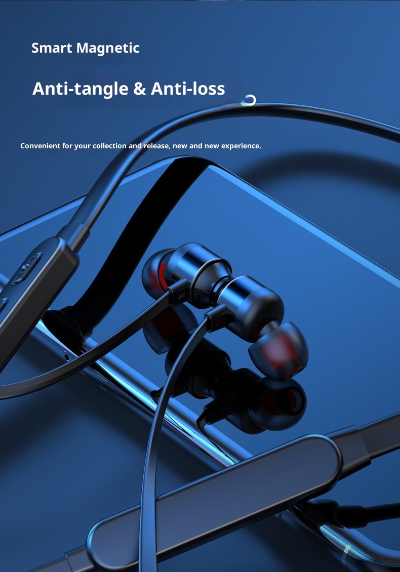 3c Produttore all'ingrosso Cuffie sportive wireless con archetto da collo, auricolari in-ear Bluetooth 5.3 in metallo, disponibili in magazzino_voghion.com