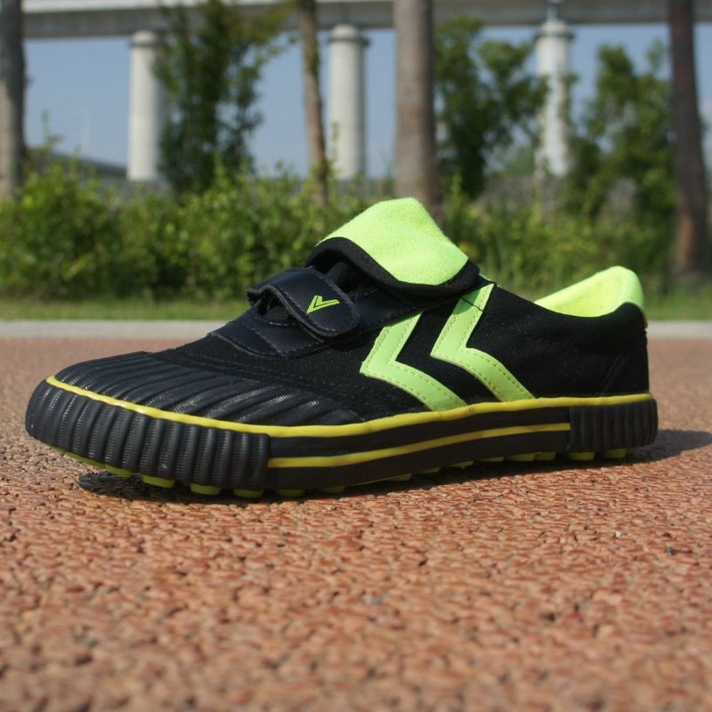 ShoeGlobe Qingdao Double Star Canvas Fußballschuhe für Kinder mit Kunstrasen und magischer Schnalle (neues Modell)_voghion.com