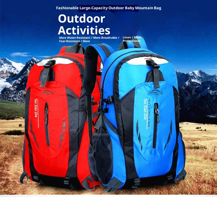 Sac à dos ActiveGo pour l'alpinisme transfrontalier, léger, grande capacité, résistant à l'eau, pour les voyages et les activités sportives décontractées._voghion.com