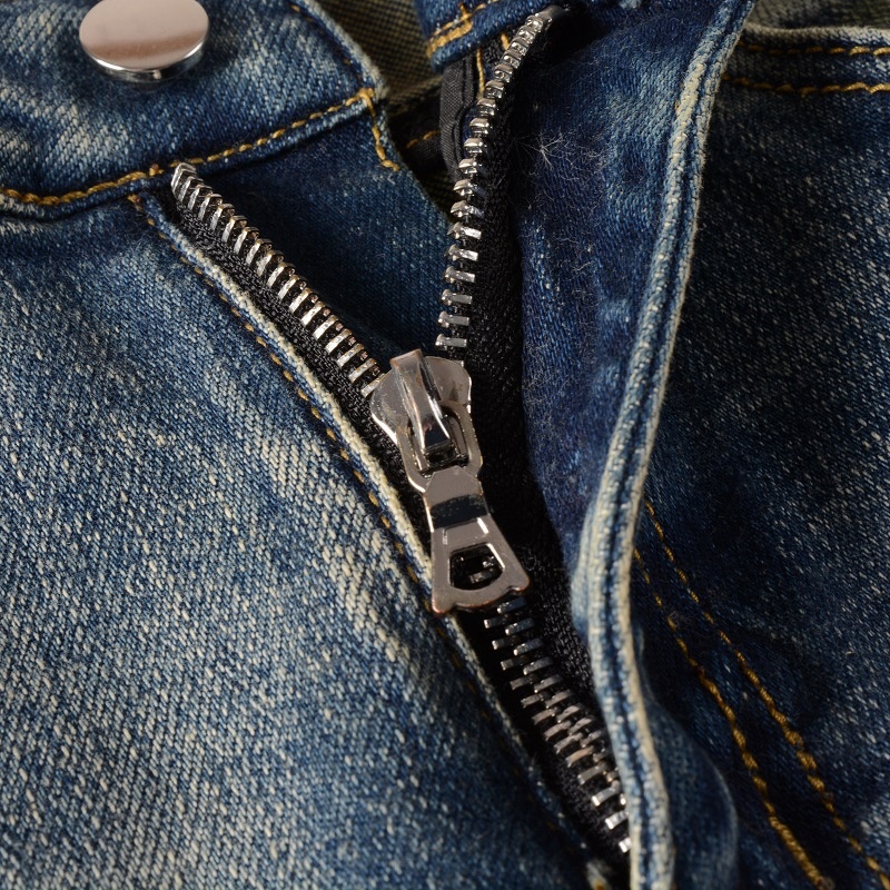 boy European And American High Street Ripped With Patches Slim Fit Stretch Jeans Men's Dropshipping Small Foot Pants 876_voghion.com