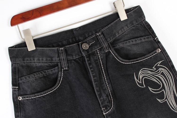 Jeans hip-hop tendance pour homme, style européen et américain, vêtements de danse de rue, pantalon de skate ample délavé, grandes tailles_voghion.com