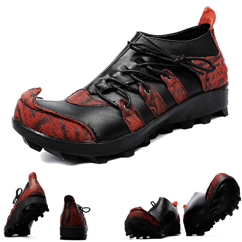 Zees Spring Genuine Personalized Men's Nightclub Trendy Soft Youth Business Formal Leather Pointed Toe Top Layer Cowhide_voghion.com