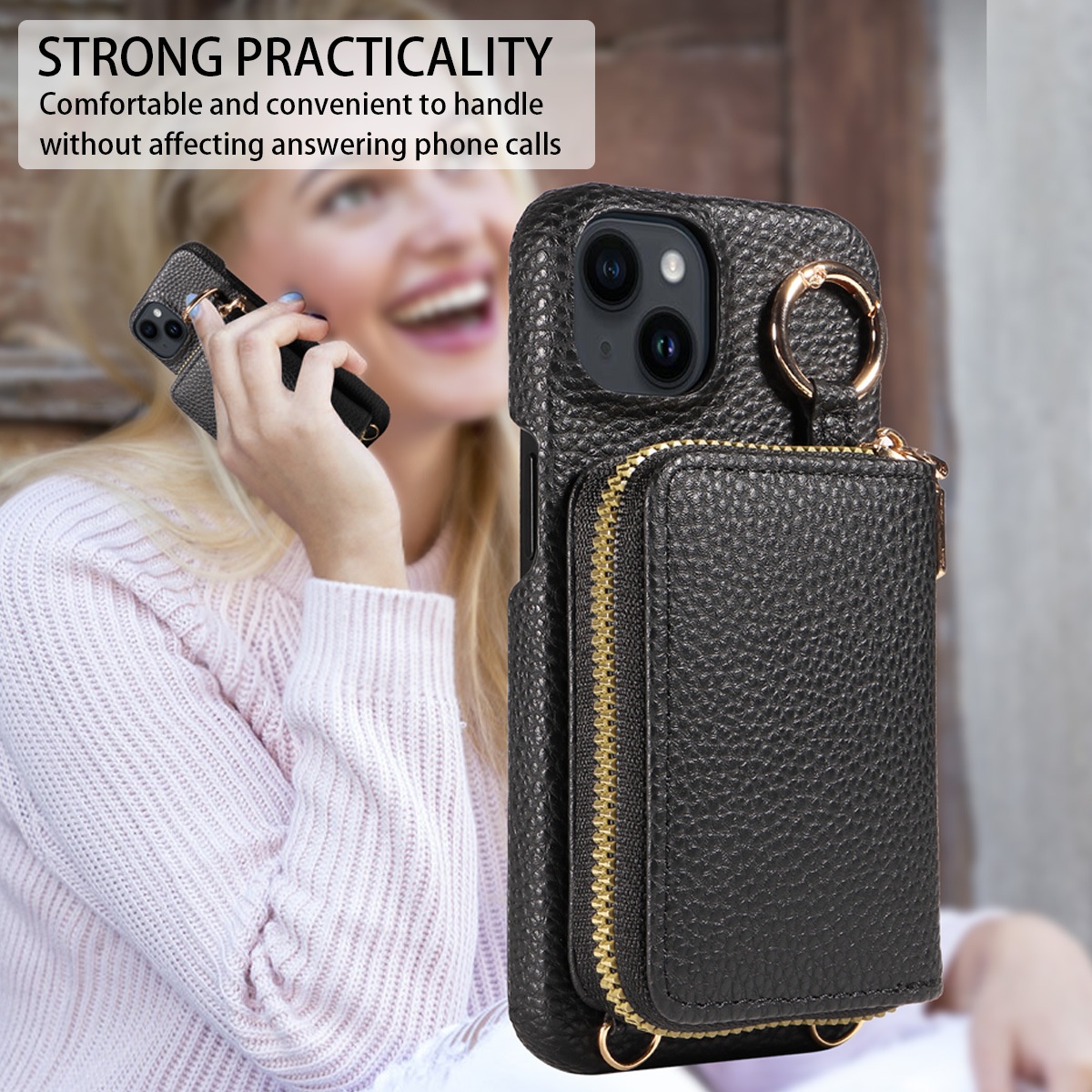 TechGlobe Suitable For IPhone 17 16 Pro With Coin Purse 15 Shockproof Phone Leather Case_voghion.com