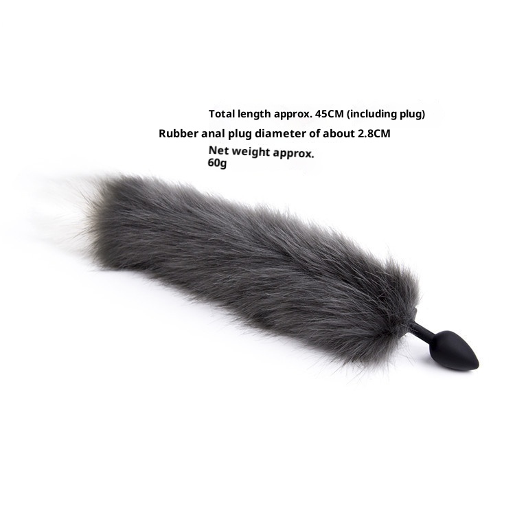 LuvBox Coda indossabile Colore sfumato Serie Fox Masturbatore femminile Plug anale in silicone Giocattoli sessuali di coppia_voghion.com