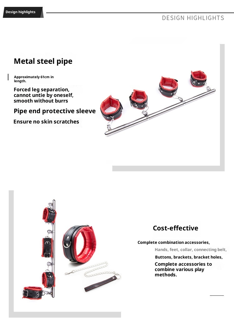 LuvBox SM Training Tools Legatura Schiava Femminile Restrizioni Manette Divaricatore per Gambe Telaio di Contenzione Giocattoli Sexy Accessori Sessuali Amore_voghion.com
