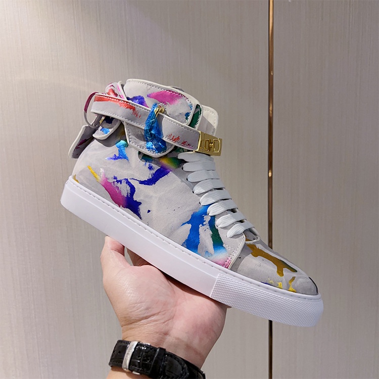 Zees Zees Zees European Style Men's Camouflage Graffiti Couple High-top Korean Trendy Brand Fashion Street Dance Casual Lace-up Lock_voghion.com