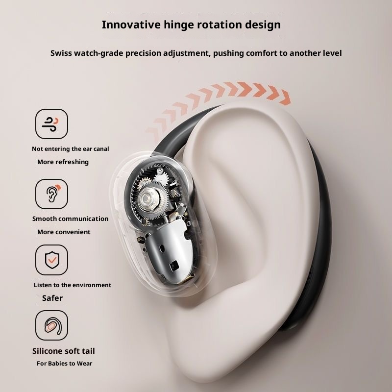 Écouteurs de sport sans fil Bluetooth 3c Cross-Border JM05 avec crochet d'oreille rotatif et longue autonomie (OWS) - Vente en gros_voghion.com