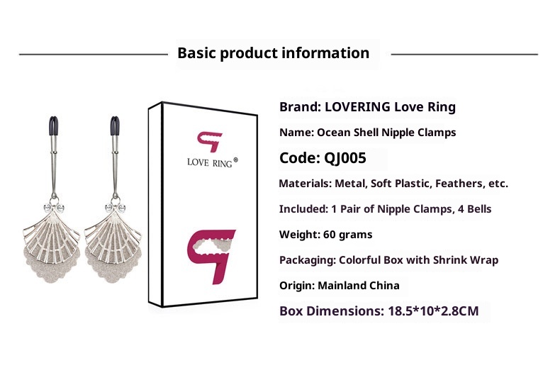 Morsetti per capezzoli LuvBox Anello erotico SM Flirting con suono di campanello Regolabile Prodotti per adulti Formazione_voghion.com