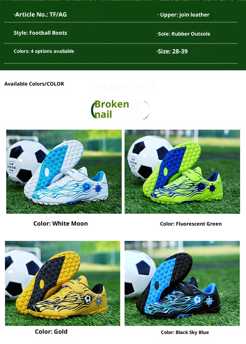 Chaussures de football ShoeGlobe pour adolescentes, garçons et filles, crampons TF, baskets de sport décontractées, étudiantes, compétition, entraînement professionnel_voghion.com