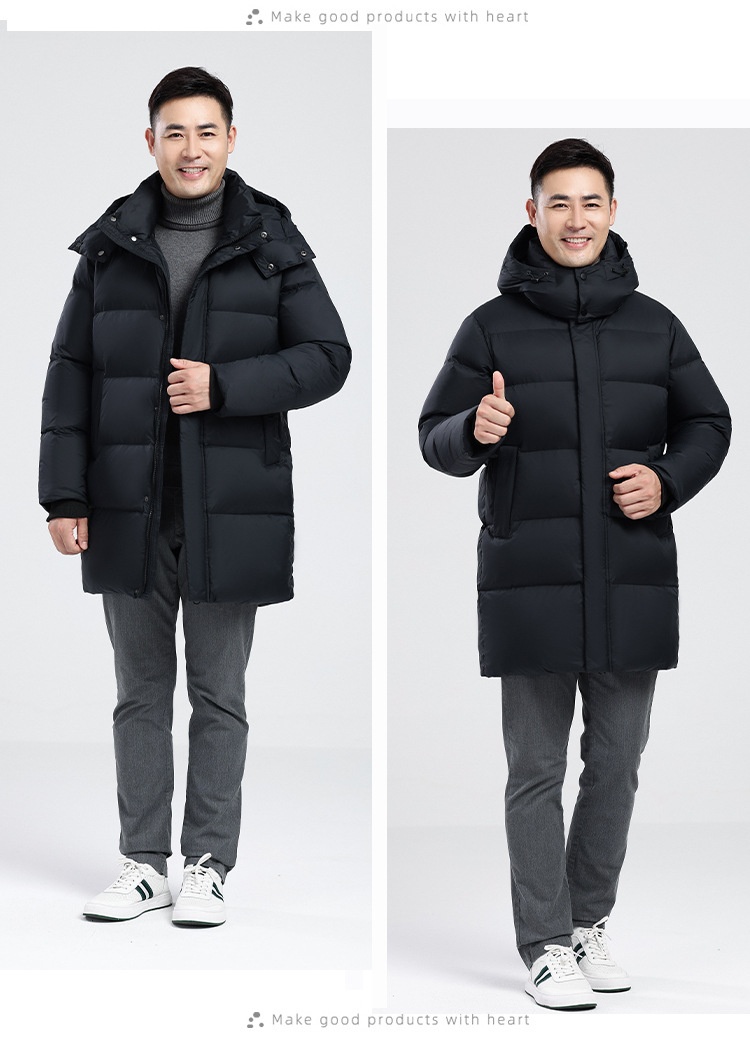 Winterjacke für Jungen 2025, mittellang, dick gefüttert, mit Daunenfüllung, warm, ideal für Väter, kältebeständige Kleidung, Großhandel_voghion.com