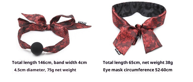 LuvBox Manette Sexy Retro Palace Tessuto Stile Cinese Manette per Piedi Bocca Gag Ball SM Benda Guinzaglio Collare Set_voghion.com