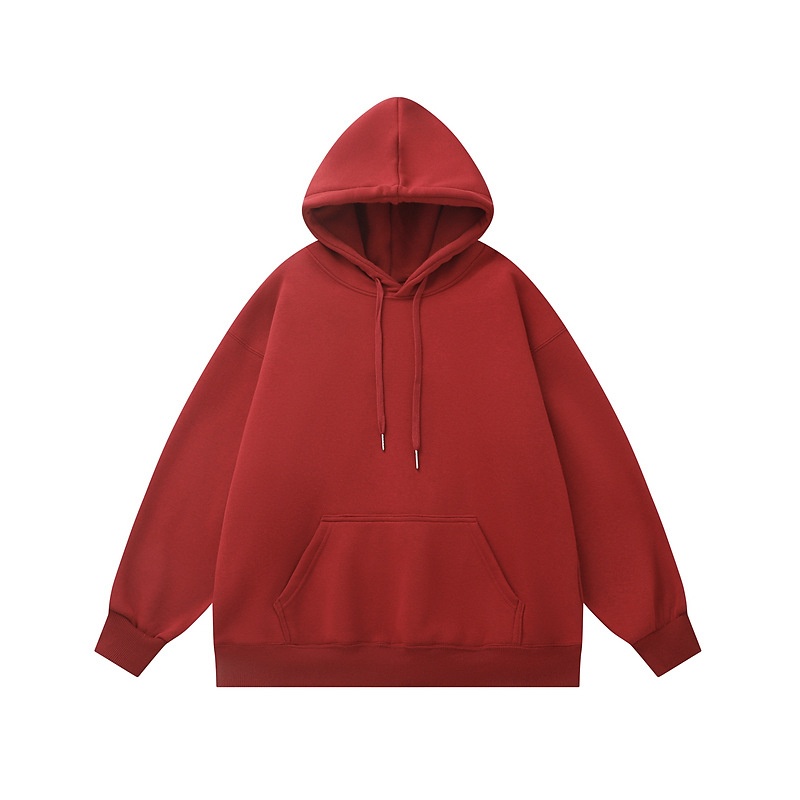 boy Extra Large Size 150kg Wearable OVERSIZE Cross-Border Export Men's Drop Shoulder Loose Solid Color Plain Hoodie_voghion.com