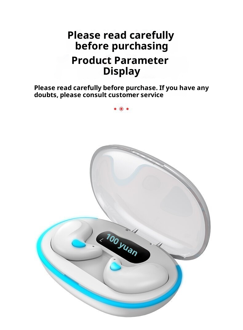 3c Cross-Border Hot-Selling X55 Sleep Bone Conduction Mini Noise Cancelling Digital Display Ultra-Long Battery Life Macaron_voghion.com