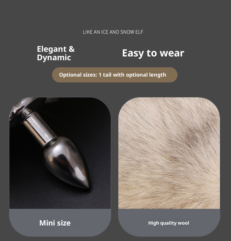 LuvBox SM Plug anale in metallo Back Court Prodotti per uomini e donne Strumenti sessuali per coppie Coda di volpe con capelli veri Flirt sexy Dropshipping_voghion.com