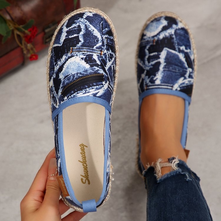 Europäischer und amerikanischer Stil, große Größen für Damen, neue Herbst-Export-Schuhe, flache, runde Zehenpartie, lässiger Slipper für Damen._voghion.com