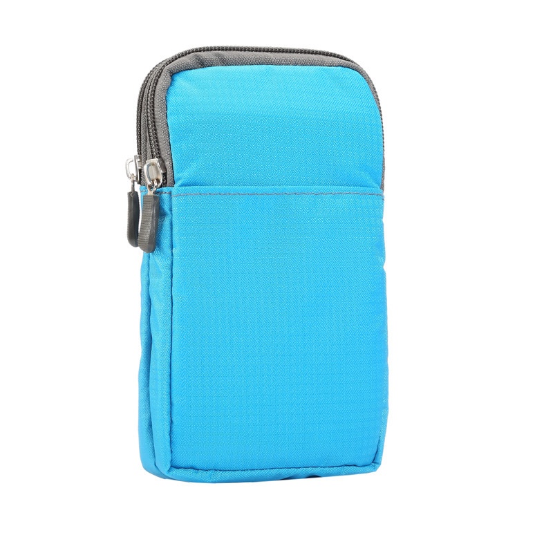 TechGlobe Universal Plaid Canvas Zipper For IPhone 11 Samsung Huawei Phone Waist Hanging Bag Protective Case_voghion.com