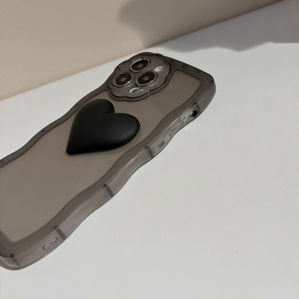TechGlobe Dark Heart Kompatible iPhone 13 Hülle, 14 Pro Max Armband, 12 3D, 11 Wave, X/8P Schutzhülle_voghion.com