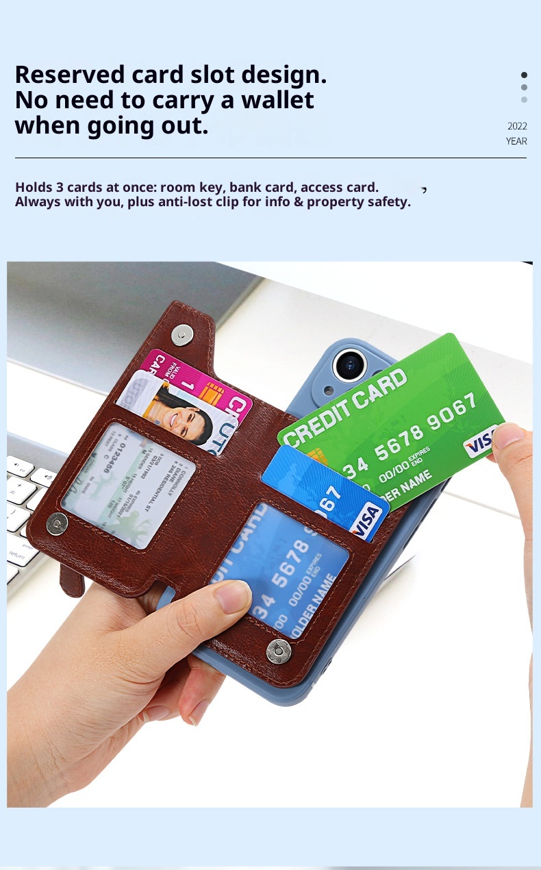 TechGlobe Back Sticker Multi-Functional Creative Insert Stand Holder Card Zipper Phone Case DIY Free Matching_voghion.com