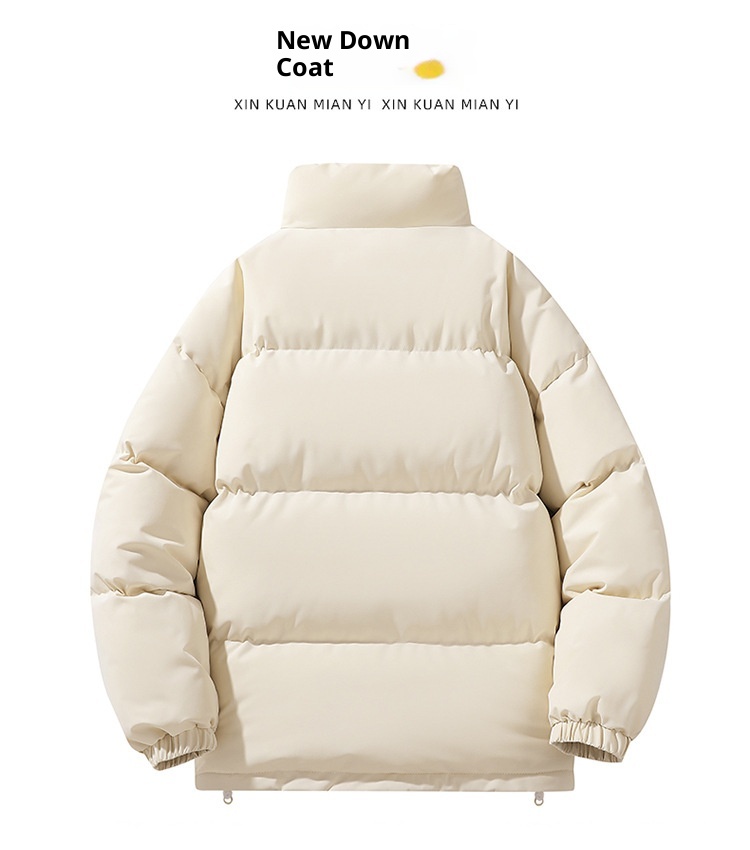 Wintermantel für Damen und Herren mit Stehkragen, Paar-Outfit, dick gefüttert, warm, kurze Daunenjacke aus Baumwolle, Oberbekleidung_voghion.com