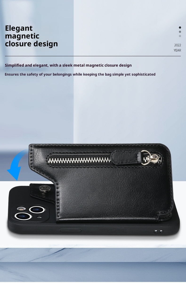 TechGlobe Back Sticker Multi-Functional Creative Insert Stand Holder Card Zipper Phone Case DIY Free Matching_voghion.com