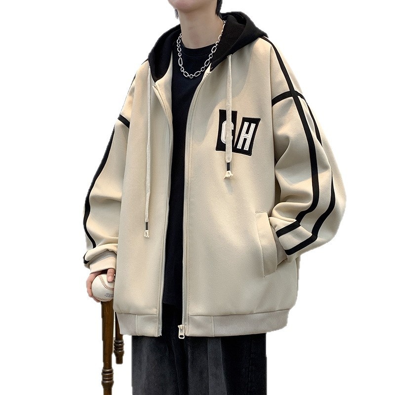 001 Giacca e cappotto primaverili e autunnali per adolescenti, studenti delle scuole medie, elegante uniforme da baseball, jeans coordinati, tre pezzi_voghion.com